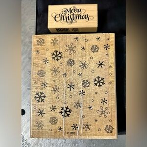 Wooden Snowflake Stamp Set